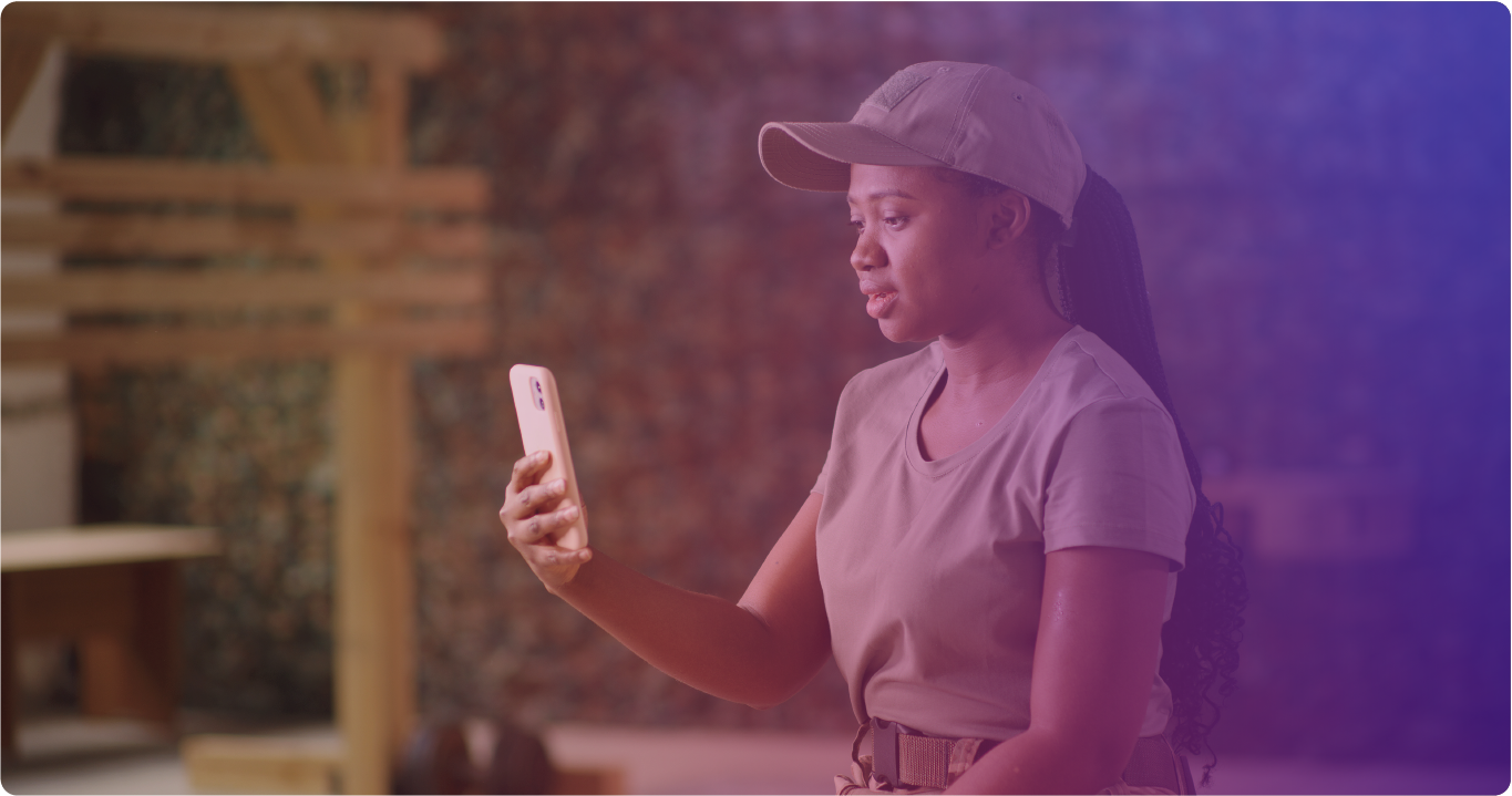 Patient uses mobile device for telehealth consult